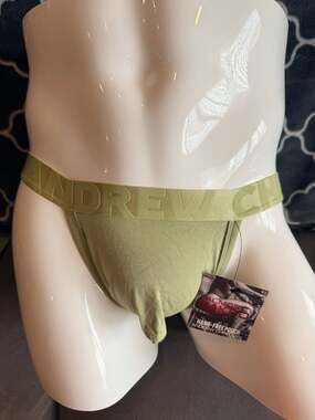 Andrew Christian Almost Naked Bamboo Jockstrap, Size Large, Pistachio Green
